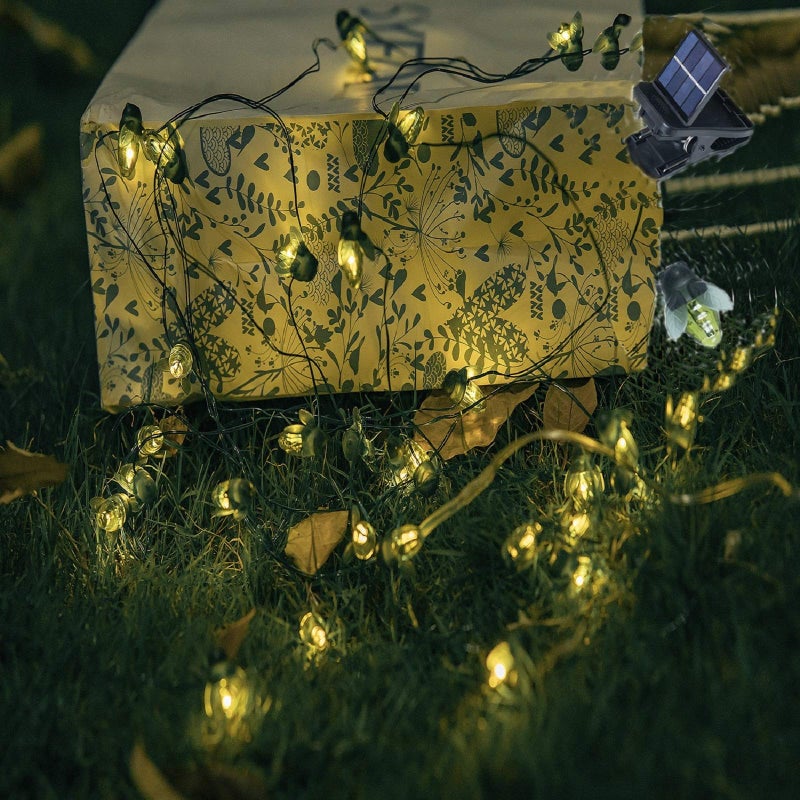 ANGMLN Solar Firefly Lights, 30 LED Solar Fireflies Lightning Bugs Fairy String Lights Outdoor Decor 19.6FT Solar Powered String Lights Waterproof for Garden Patio Home Wedding Party Spring Christmas - Image 1